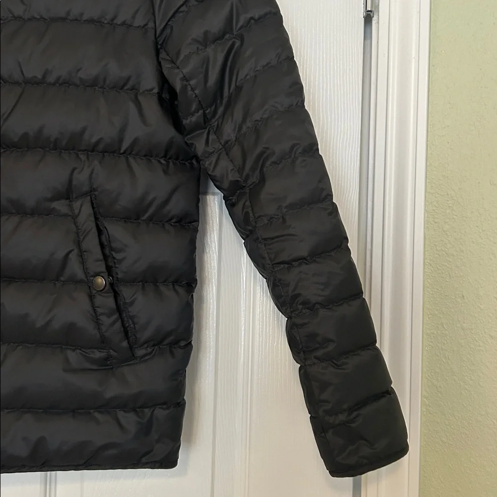 Burberry Kids Black Hooded Duck Down Jacket